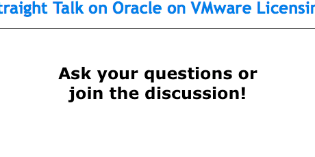 Conversa direta sobre oracle sobre licenciamento VMware