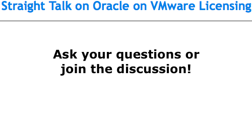 Direkter Vortrag über Oracle zur VMware-Lizenzierung