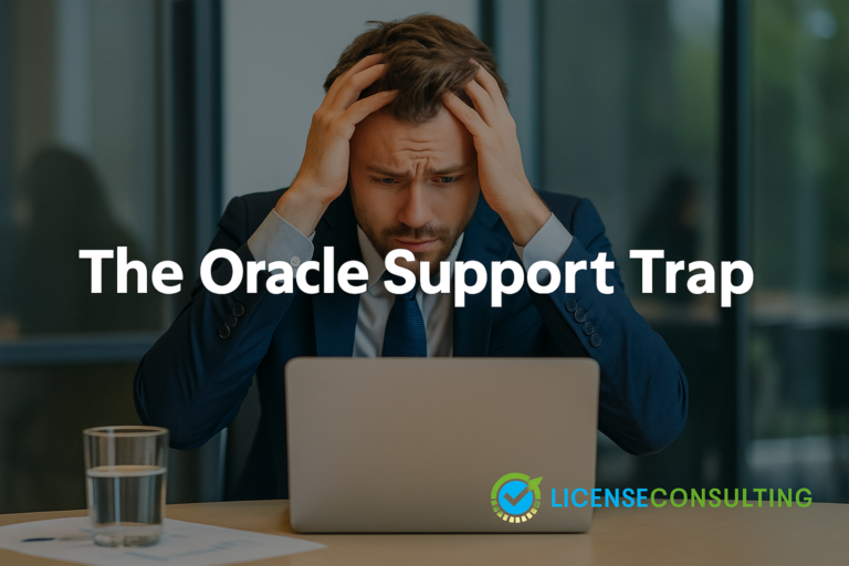 Frustrated procurement manager facing high Oracle support costs – The Oracle Support Trap